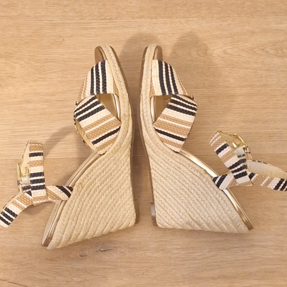 Cole‎ Haan Hart Striped Wedge Sandals